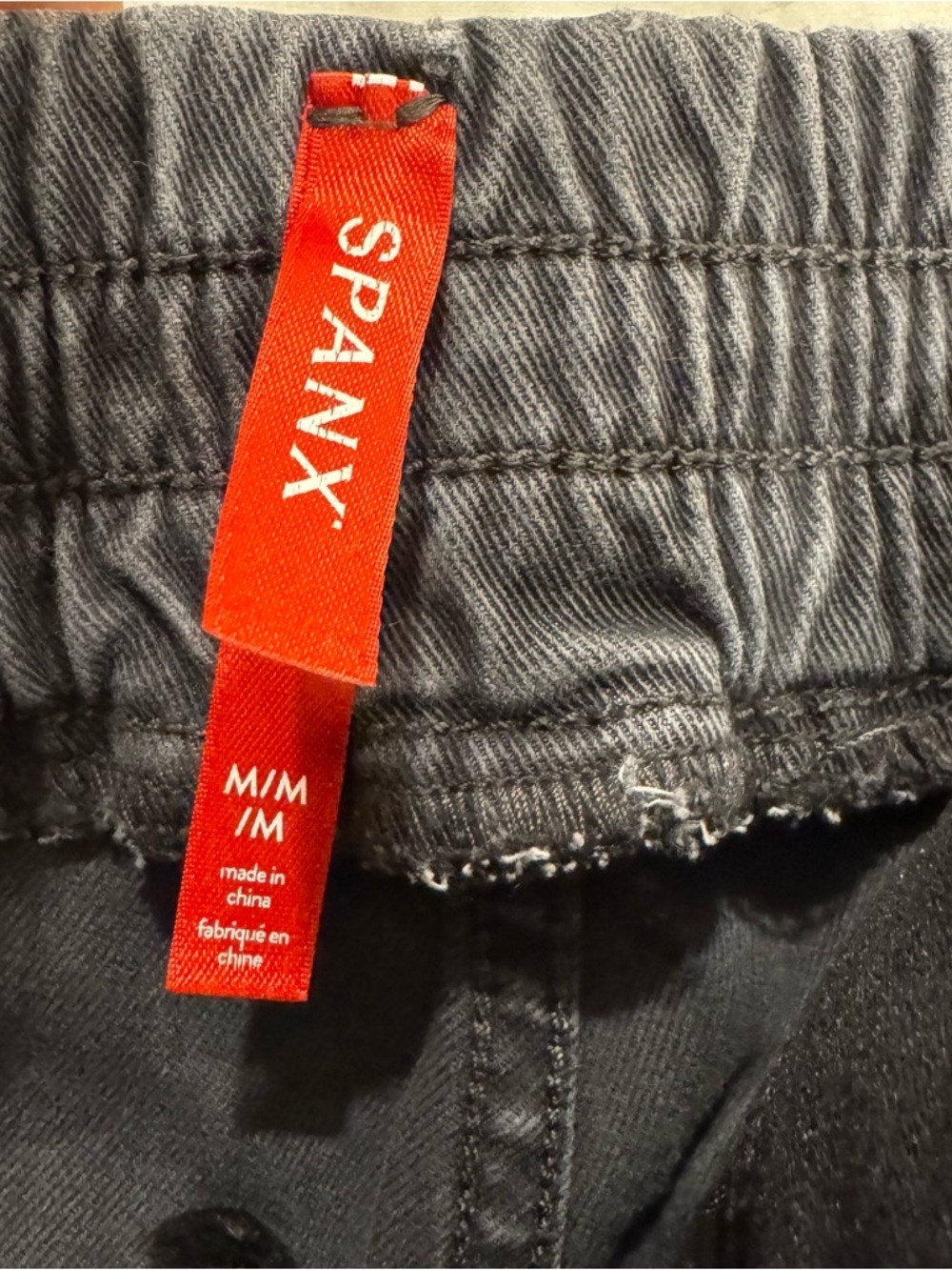 SPANX Twill Cargo Jogger Pants Elastic Waist Pull On M - Picture 4 of 4